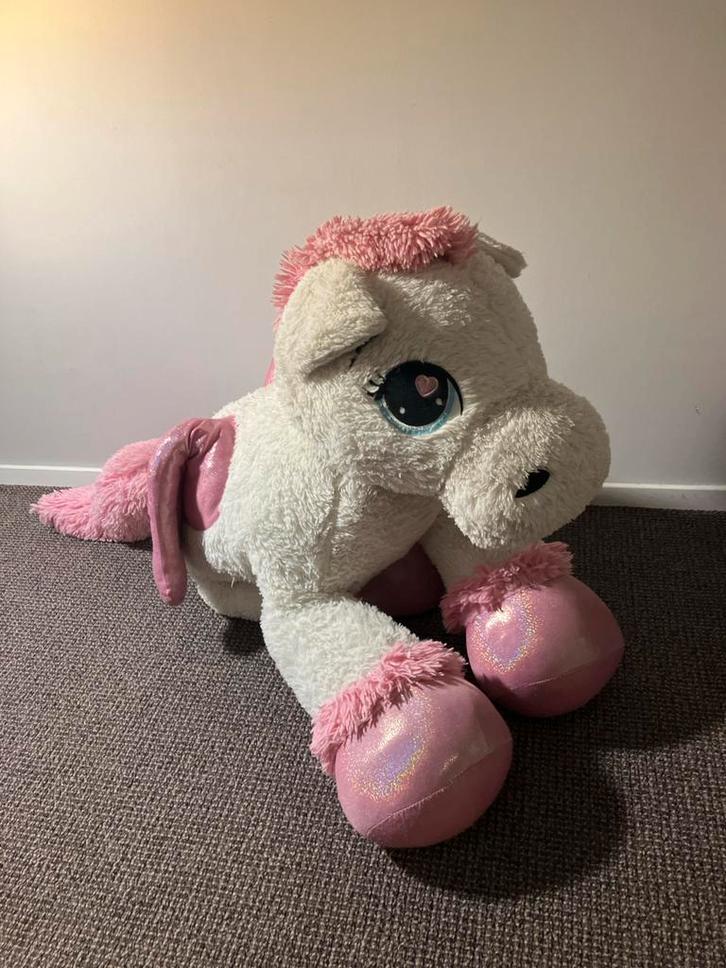 Groot Knuffel Paard - Zacht en Lief!, Kinderen en Baby's, Speelgoed | Knuffels en Pluche, Zo goed als nieuw, Paard, Ophalen