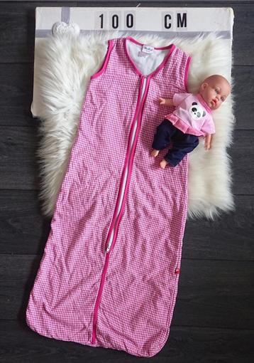 Slaapzak ruit roze Bambino 100 cm beschikbaar voor biedingen