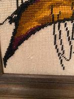 Jaren 70 geborduurde afbeelding Harpspeelster, Gebruikt, Oorspronkelijke maker, Overige typen, Onbekend