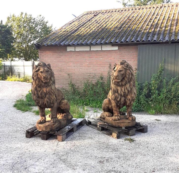 Set grote oud roestlook .eeuwen, Tuin en Terras, Tuinbeelden, Nieuw, Dierenbeeld, Beton, Ophalen of Verzenden