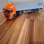 TEKNO 95XF DAF & 3 ASSER TR + KUNSSTOF CONTAINER COMPLEET., Hobby en Vrije tijd, Modelauto's | 1:50, Verzenden, Zo goed als nieuw