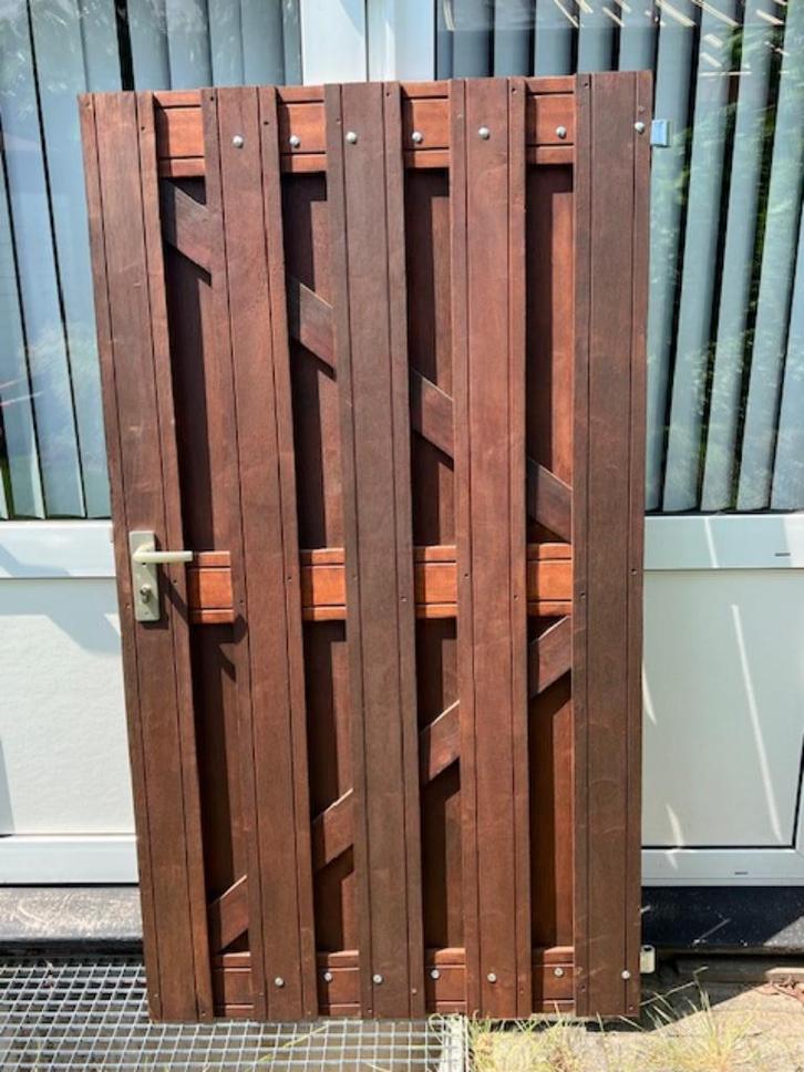 Hardhouten bankirai tuinpoort, ook op maat, Tuin en Terras, Schuttingen, Zo goed als nieuw, Hout, 1 tot 2 meter, Minder dan 3 meter