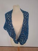 Kobaltblauwe Handgebreide Driehoek Sjaal, Handgemaakt, Ophalen of Verzenden, Nieuw