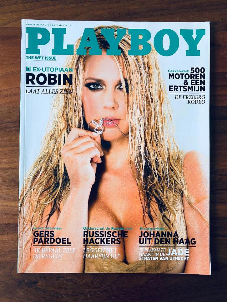 Playboy Magazine (NL) 2014-08 | Robin (Utopia), Boeken, Tijdschriften en Kranten, Zo goed als nieuw, Glossy, Ophalen of Verzenden