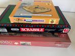 Spelpakket met Scrabble, houten roulette en een mooie puzzel, Ophalen, Zo goed als nieuw
