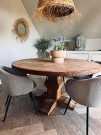 Ronde eettafel kloostertafel tafel ibiza bohemian style, Ophalen of Verzenden, Zo goed als nieuw, Vijf personen of meer, Stoer sober ibiza style