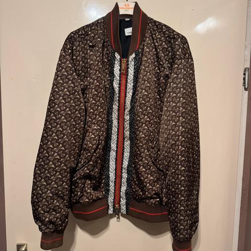 Burberry zipped bomber maat 58, Kleding | Heren, Jassen | Zomer, Zo goed als nieuw, Maat 56/58 (XL), Bruin, Ophalen of Verzenden