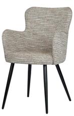 Wing Chair Coco – Luxe Eetkamerstoelen in Warme Tint, Overige kleuren, Japandi, Hotel Chique, Modern, Ophalen of Verzenden, Metaal