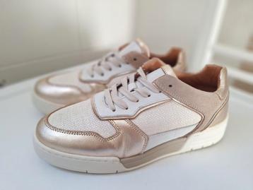 Dwrs sneakers/ gympen maat 39/leer/leren/goud creme beige beschikbaar voor biedingen