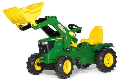 John Deere 6210R Voorlader & Luchtbanden Rolly Toys 611102, Kinderen en Baby's, Speelgoed | Buiten | Voertuigen en Loopfietsen