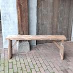 Brocante houten bankje oud boerenbankje 105x19x41cm *Etage3*, Huis en Inrichting, Woonaccessoires | Overige, Ophalen, Gebruikt