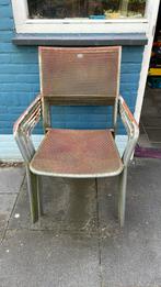 Gratis 6 metalen stoelen, Tuin en Terras, Tuinsets en Loungesets, Ophalen, Gebruikt, Overige materialen, 2 zitplaatsen
