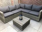 Loungeset tuinset wicker antraciet, Tuin en Terras, Tuinsets en Loungesets, Gebruikt, Bank, Ophalen of Verzenden, Loungeset