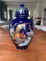 Bareuther Waldsassen Echt Cobalt Decoratie vaas met deksel, Antiek en Kunst, Ophalen of Verzenden