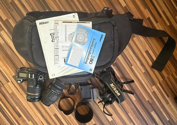 NIKON D80 fotoset (Compleet), Audio, Tv en Foto, Fotocamera's Digitaal, Gebruikt, Spiegelreflex, Nikon, Geen optische zoom, Ophalen of Verzenden