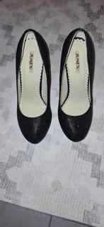 Zwarte glitter hakken maat 36, Ophalen of Verzenden, Zo goed als nieuw, Zwart