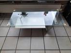 Salontafel RVS/Glas - Uniek Design, Ophalen, Gebruikt, 50 tot 100 cm, 100 tot 150 cm