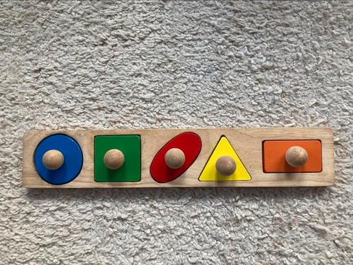 Houten Vormen Puzzel !, Kinderen en Baby's, Speelgoed | Houten speelgoed, Gebruikt, Overige typen, Ophalen of Verzenden