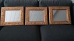 Drie decoratieve houten spiegels, Ophalen, Minder dan 50 cm, Vierkant, Zo goed als nieuw