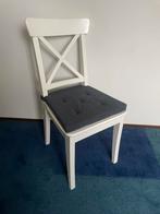 IKEA Ingolf houtenstoel met kussen, Wit, Zo goed als nieuw, Hout, Eén