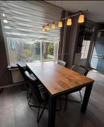 Moderne hanglamp met 6 lampen, Huis en Inrichting, Lampen | Hanglampen, Ophalen, Zo goed als nieuw, Glas, Minder dan 50 cm