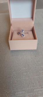 14k Rosé Gouden Ring Tanzaniet & Diamant - Maat 52, Nieuw, Ophalen of Verzenden, 17 tot 18, Roze