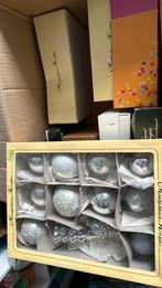 Diverse dozen met kerstballen intratuin oude zilveren ballen, Diversen, Kerst, Ophalen of Verzenden, Gebruikt