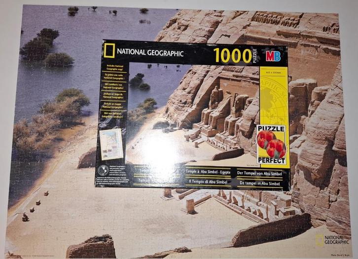Puzzel De tempel in Abu Simbel, National Geographic, Hobby en Vrije tijd, Denksport en Puzzels, Gebruikt, Legpuzzel, 500 t/m 1500 stukjes