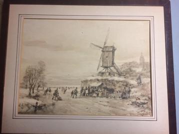 Andreas Schelfhout, winterlandschap beschikbaar voor biedingen
