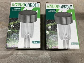 10x solar tuinlampen Progarden | nieuw in 2 doosjes beschikbaar voor biedingen