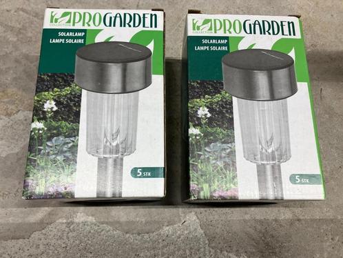 10x solar tuinlampen Progarden | nieuw in 2 doosjes, Tuin en Terras, Buitenverlichting, Nieuw, Overige typen, Kunststof, Minder dan 50 watt