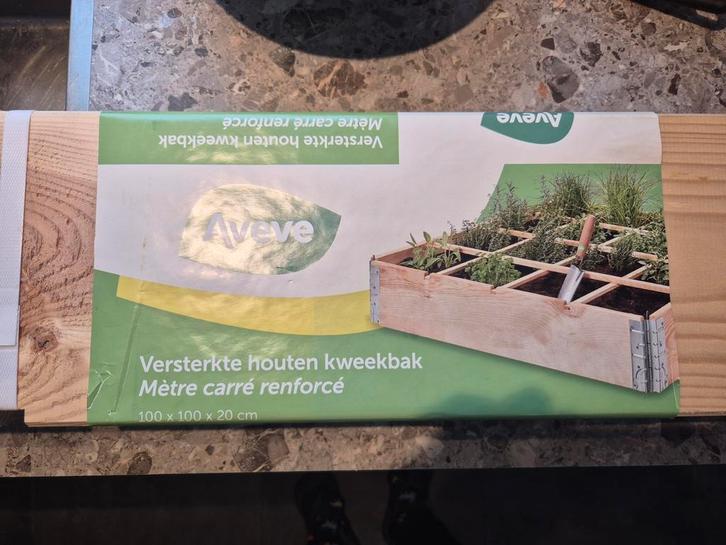 Houten Kweekbak - Nieuw!, Tuin en Terras, Bloembakken en Plantenbakken, Nieuw, Hout, Binnen, Balkon, Tuin, Minder dan 30 cm, 100 cm of meer