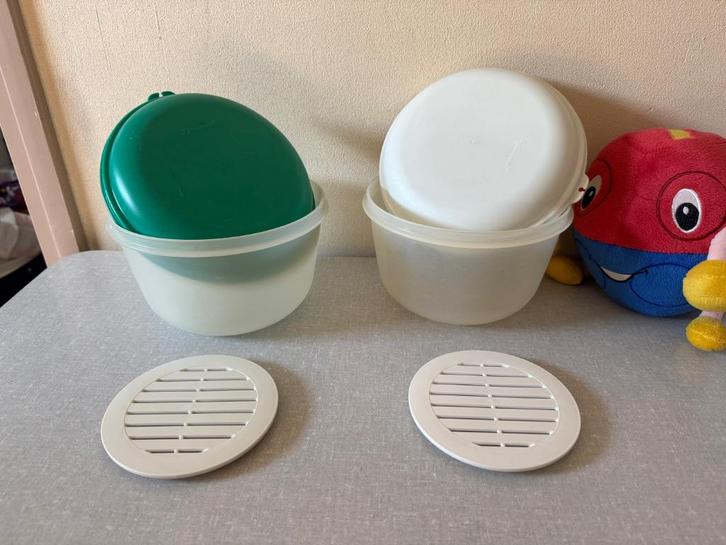 I.Z.G.S. verkerende slabollen slabol met rooster TUPPERWARE, Huis en Inrichting, Keuken | Tupperware, Gebruikt, Bak of Kom, Groen