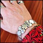 EVELIEN   Uniek Model   Buddha to Buddha armband maat E / E+, Ophalen of Verzenden, Zo goed als nieuw, Zilver, Zilver