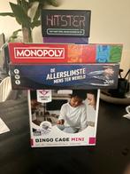 Spellenpakket: Hitster, Monopoly, Bingo, Allerslimste Mens, Hobby en Vrije tijd, Gezelschapsspellen | Bordspellen, Een of twee spelers