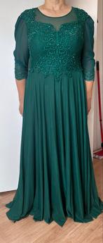 Nieuwe Groene Avondjurk Maat 42/44, Maat 42/44 (L), Nieuw, Ophalen of Verzenden, Onder de knie