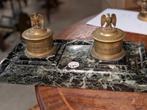 Antiek inktstel vuurvergulde inkt potten €245.  40x20 cm, Ophalen