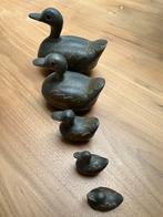 Eenden familie (5 st) in Lood met Messing details, Ophalen