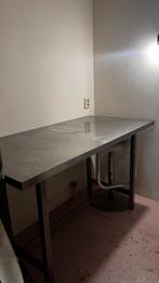 RVS Werktafel 75x150 cm (tafelblad en onderstel IKEA), Ophalen, Gebruikt, 75 cm of meer, Minder dan 100 cm