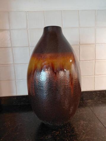 Decoratieve Keramische Vaas - Bruin/Oranje beschikbaar voor biedingen