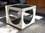 Space Age bijzettafel Bauhaus style jaren ’70 design trolley, Huis en Inrichting, 45 tot 60 cm, Minder dan 55 cm, Gebruikt, Metaal of Aluminium