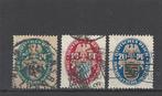 Duitsland, Duitse Rijk Michelnummers 375 t/m 377 gestempeld, Verzenden, Overige periodes, Gestempeld