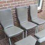 eetkamerstoelen design Bree's New World, Ophalen, Gebruikt, Leer, Grijs