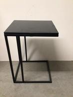 Zwarte Vierkante Bijzettafel, 45 tot 60 cm, Minder dan 55 cm, Gebruikt, Metaal of Aluminium