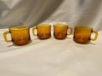 Retro Set van 4 Duralex France kopjes, Huis en Inrichting, Keuken | Servies, Ophalen, Gebruikt, Glas, Overige stijlen