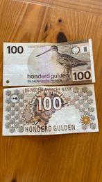 2x 100 gulden snip en steenuil 1977 en 1992 gebruikt, Los biljet, Ophalen of Verzenden, 100 gulden