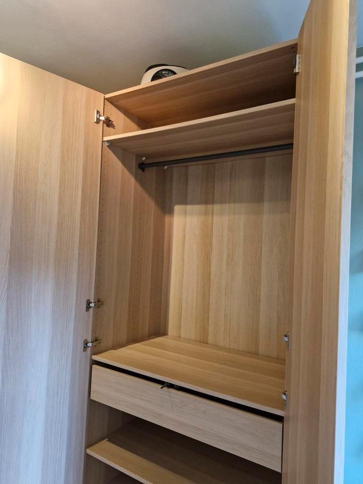 IKEA PAX Houten Kast 60cm Diep met Licht, Huis en Inrichting, Kasten | Kledingkasten, 200 cm of meer, 50 tot 75 cm, Ophalen