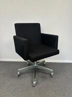 Stoelen Lensvelt AVL stof zwart verrijdbaar (12x vr), Huis en Inrichting, Gebruikt, Zwart, Ophalen of Verzenden, Metaal
