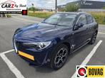 Alfa Romeo Stelvio 2.0 T AWD Ti AUTOMAAT Bruin leder | Trekh, Automaat, 12 maanden, Blauw, Leder
