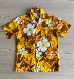 Vintage 50-60’s Hawaii shirt maat S, Gedragen, Halswijdte 38 (S) of kleiner, Ophalen of Verzenden, Geel